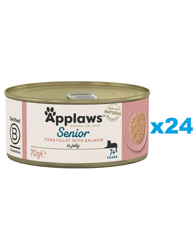 APPLAWS Cat Senior Tuna with Salmon in Jelly tuńczyk z łososiem w galaretce dla seniora 24x70g