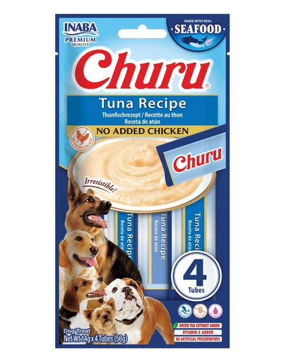 Dog Churu Fish Based Tuna Recipe 4x14g kremowe przysmaki z tuńczykiem dla psów