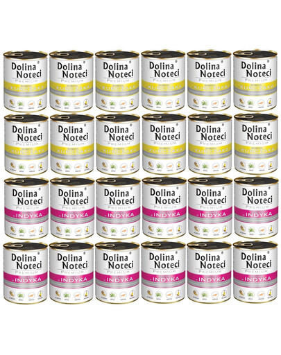 DOLINA NOTECI Mix smaków Premium Bogata w kurczaka i indyka 24x800g