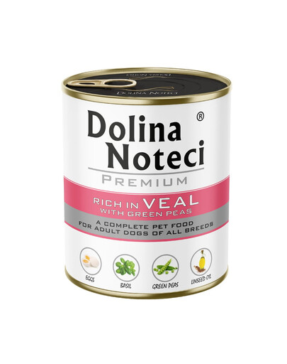 DOLINA NOTECI Premium Reich an Kalbfleisch mit grünem Erbsen 800 g