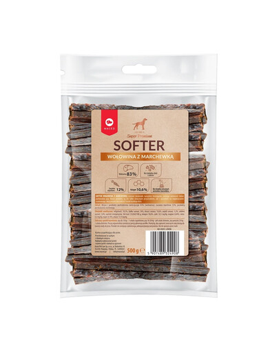 Super Premium Softer przysmak dla psa wołowina z marchewką mini economy pack 500 g