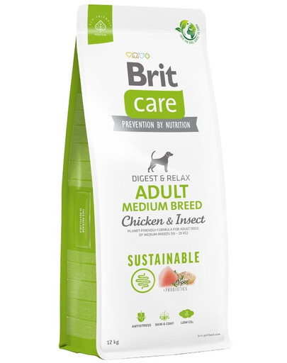 Care Sustainable Adult Medium Breed z kurczakiem i insektami 12 kg