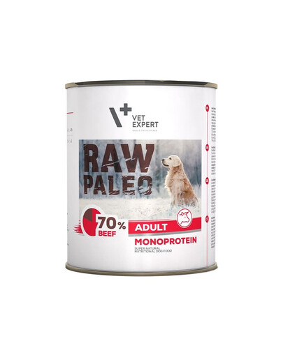 RAW PALEO Adult beef 800 g mokra karma wołowina