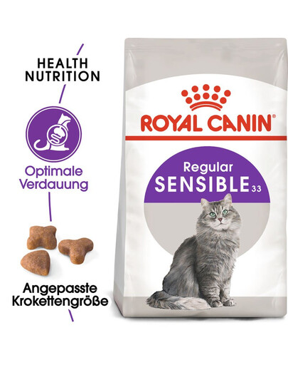 ROYAL CANIN Sensible 33 Trockenfutter für adulte Katzen mit empfindlichem Verdauungstrakt 2x2 kg