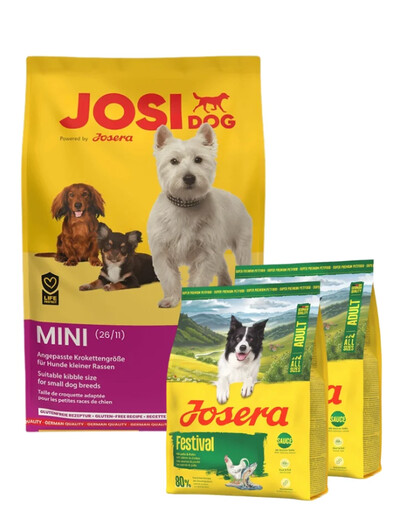 JOSERA JosiDog Mini 10kg + 2x900g GRATIS