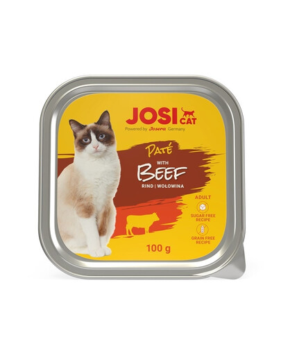 JOSERA JosiCat Pastete mit Rindfleisch für Katzen 24x100g