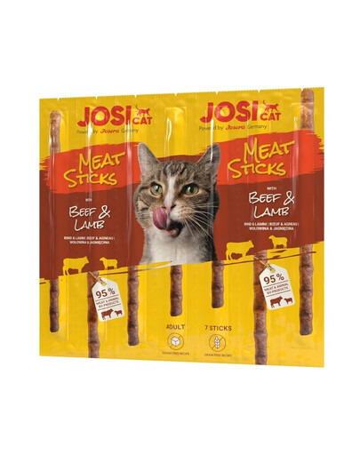 JOSERA JosiCat Meat Sticks Rind- und Lammsticks für Katzen 24x35g