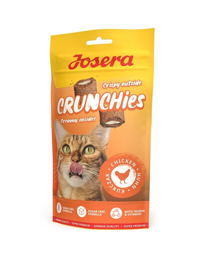 JOSERA Crunchies Chicken knusprige Snacks mit Huhn für Katzen 12x60 g