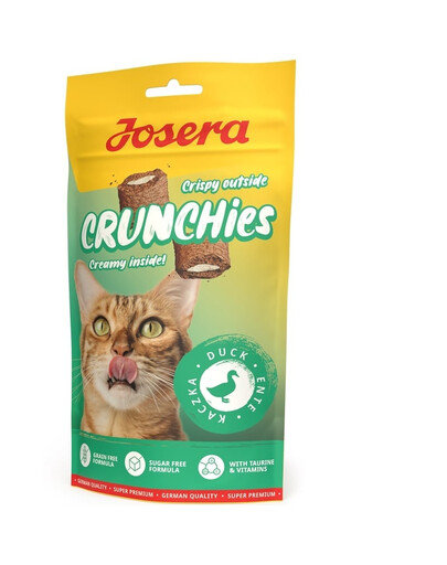 JOSERA Crunchies Duck knusprige Snacks mit Ente für Katzen 24x60 g