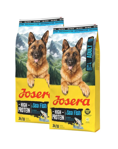 JOSERA High Protein Adult Sea Fish proteinreiches Hundefutter 2x12,5 kg