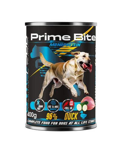 GAME DOG Prime Bite Ente mit Zucchini Nassfutter für Hunde jeden Alters 400g