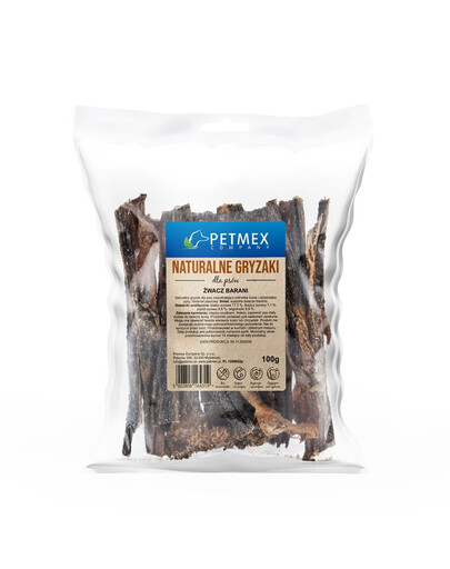 PETMEX Gefriergetrockneter Schafpansen natürliche Kausnacks für Hunde 500g