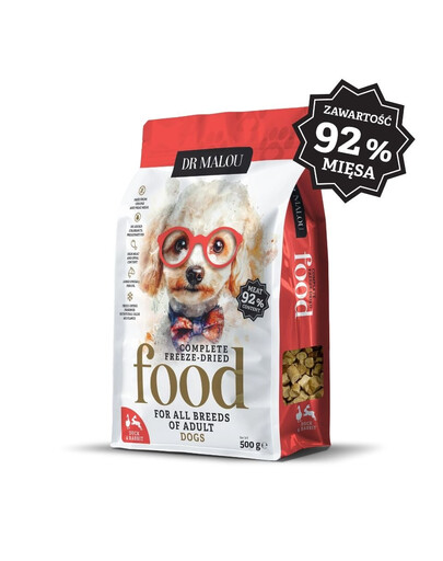 DR MALOU Gefriergetrocknetes Hundefutter mit Ente und Kaninchen 500 g