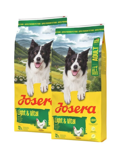 JOSERA Light Vital für Hunde zur Unterstützung der Gewichtskontrolle 2x12,5 kg