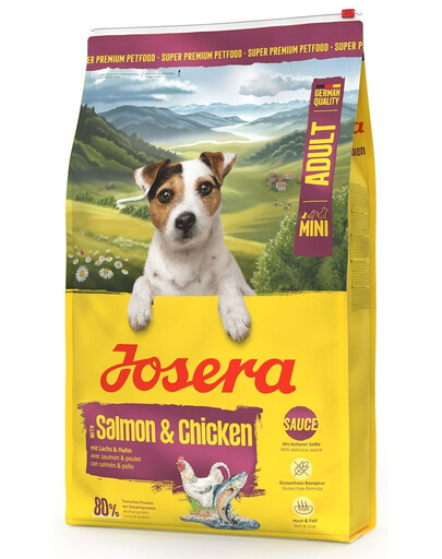 Mini Adult Salmon and Chicken 10kg bezglutenowa karma z sosem dla psów małych ras