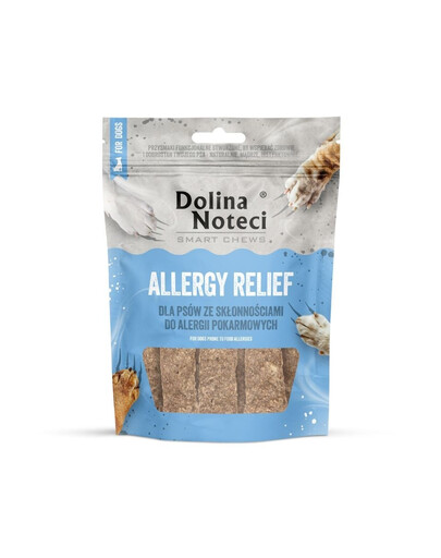 Smart Chews Allergy Relief 100g wsparcie przy alergiach pokarmowych, suszone przysmaki dla psa
