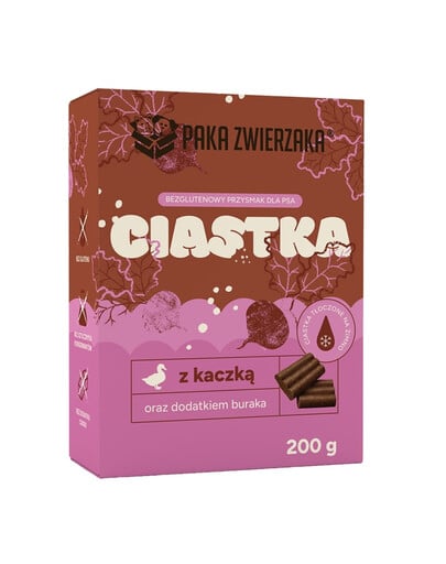 PAKA ZWIERZAKA Kekse mit Ente und Rote Beete glutenfrei für Hunde 200g