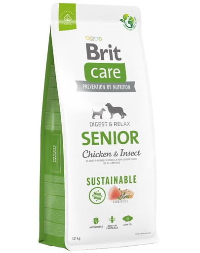Care Dog Sustainable Senior Chicken & Insect dla starszych psów z kurczakiem i insektami 12kg