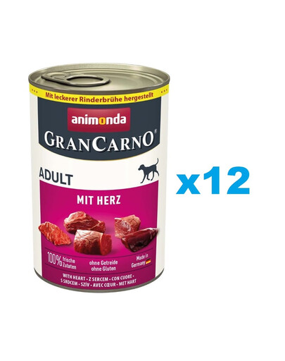 ANIMONDA GranCarno Adult serca 12x400g