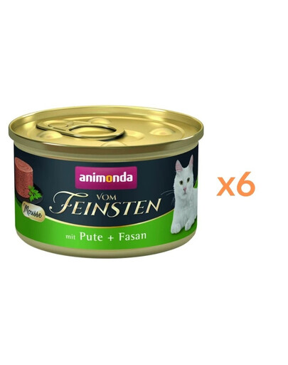 ANIMONDA Vom Feinsten Nassfutter mit Huhn und Thunfisch Mousse für adulte Katzen getreidefrei 6x85g