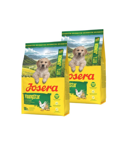 JOSERA YoungStar getreidefreies Welpenfutter 2x3 kg