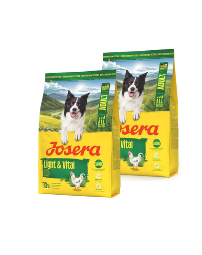 JOSERA Light Vital mit Huhn für Hunde zur Unterstützung der Gewichtskontrolle 2x3 kg