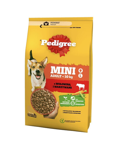 PEDIGREE Adult Mini mit Rindfleisch und Gemüse für kleine Hunderassen 3x2,6 kg