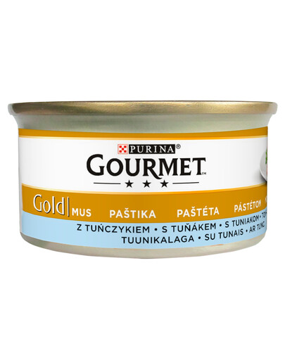 GOURMET Gold Nassfutter mit Thunfisch Mousse für adulte Katzen 12x85 g
