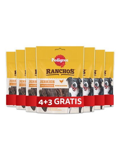 PEDIGREE Ranchos Jerkies Snacks mit Huhn für Hunde 7 x 70g