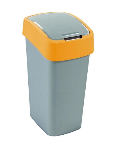 CURVER Mülleimer FLIP BIN 45L silber/orange