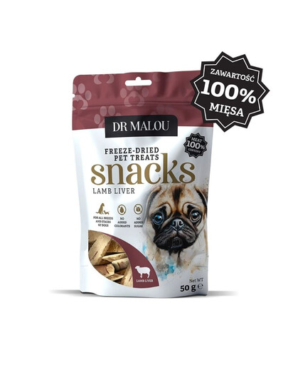 100% liofilizowana wątroba jagnięca 50g przysmaki dla psów