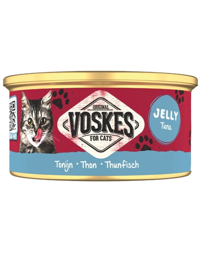 VOSKES Nassfutter mit Thunfisch in Gelee für Katzen 12x85 g