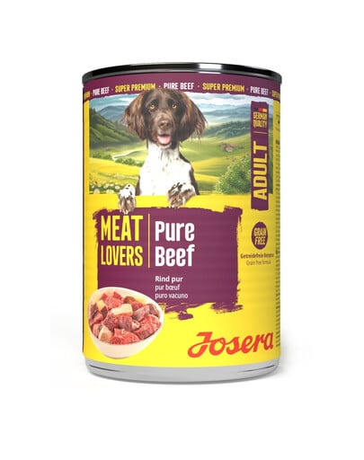 JOSERA Meat Lovers Pure Nassfutter mit Rind für adulte Hunde getreidefrei 400 g