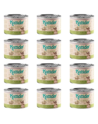 KATIDO Adult Calf and Rabbit Nassfutter Kalbfleisch mit Kaninchen für adulte Katzen 12x200g