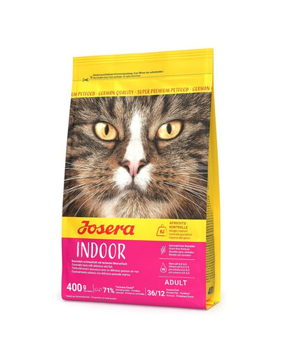 JOSERA Indoor getreidefreies Futter für kastrierte Katzen und Wohnungskatzen 400 g