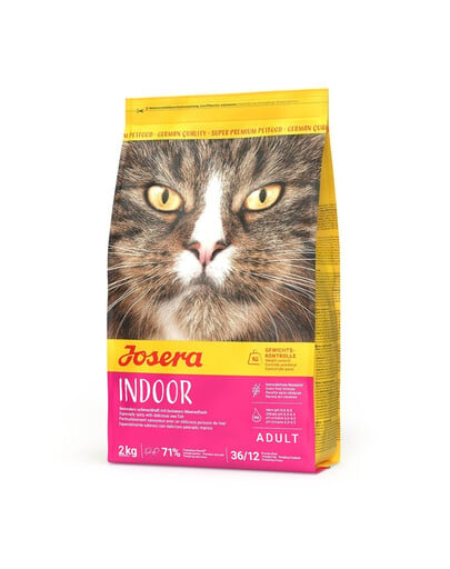 JOSERA Indoor getreidefreies Futter für kastrierte Katzen und Wohnungskatzen 2 kg