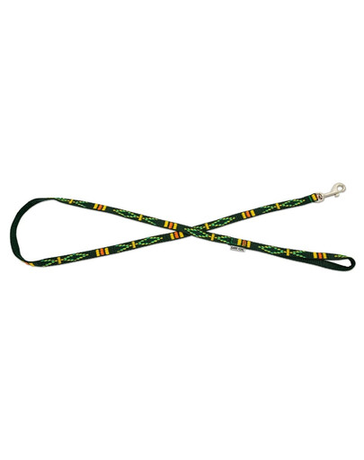 Smycz dla psa z etnicznym wzorem 10mm/120cm zielona