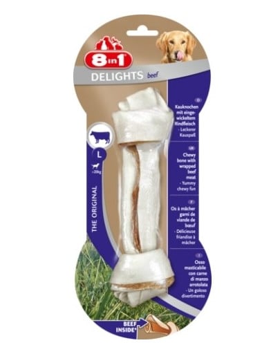 8IN1 Beef Delights Kauknochen L