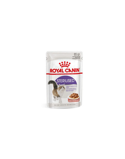 ROYAL CANIN Sterilised in Soße Nassfutter in Soße für ausgewachsene, sterilisierte Katzen