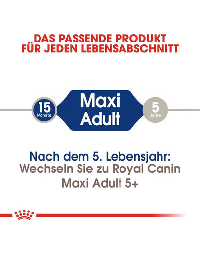 ROYAL CANIN MAXI Adult Trockenfutter für große Hunde 15 kg