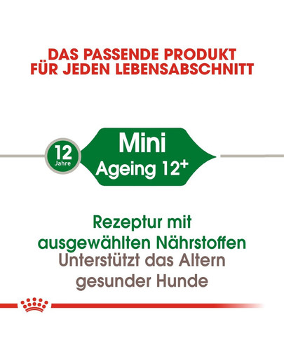ROYAL CANIN MINI Ageing 12+ Trockenfutter für ausgewachsene Hunde, kleine Rassen 1,5 kg