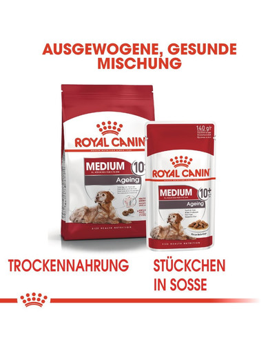 ROYAL CANIN MEDIUM Ageing 10+ Trockenfutter für ausgewachsene Hunde, mittlere Rassen 15 kg