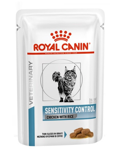 ROYAL CANIN Cat SENSITIVITY CONTROL Huhn mit Reis Katze - Feine Stückchen in Soße 12 x 85g