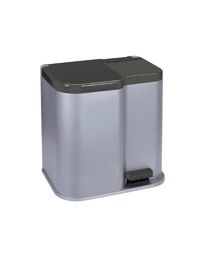 CURVER Mülleimer Duo 21 L DUO PEDALBIN silber / grau