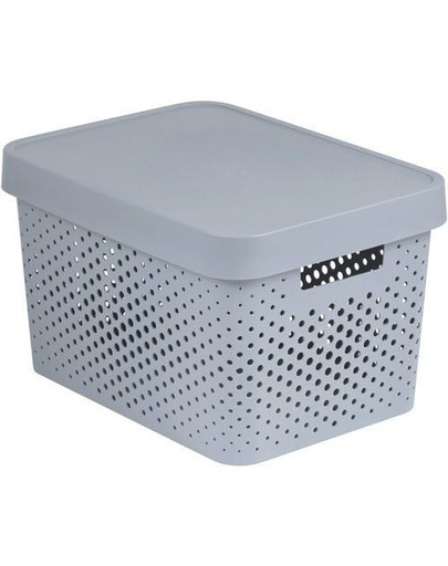 CURVER INFINITY Box mit Punktmuster, 17 L hellgrau