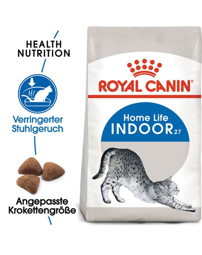 ROYAL CANIN INDOOR 27 Trockenfutter für Wohnungskatzen 4 kg