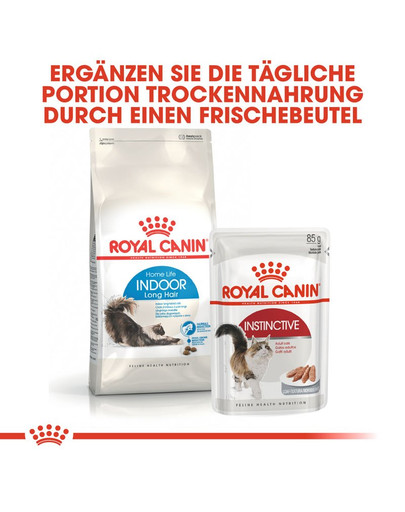 ROYAL CANIN INDOOR Longhair Trockenfutter für Wohnungskatzen mit langem Fell 4 kg