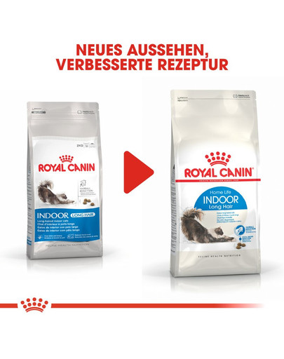 ROYAL CANIN INDOOR Longhair Trockenfutter für Wohnungskatzen mit langem Fell 400 g