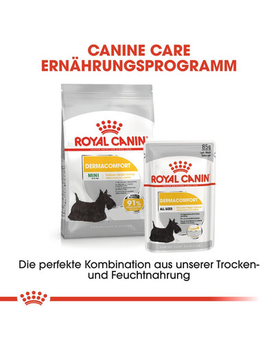 ROYAL CANIN DERMACOMFORT MINI Trockenfutter für kleine Hunde mit empfindlicher Haut 1 kg