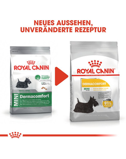 ROYAL CANIN DERMACOMFORT MINI Trockenfutter für kleine Hunde mit empfindlicher Haut 3 kg